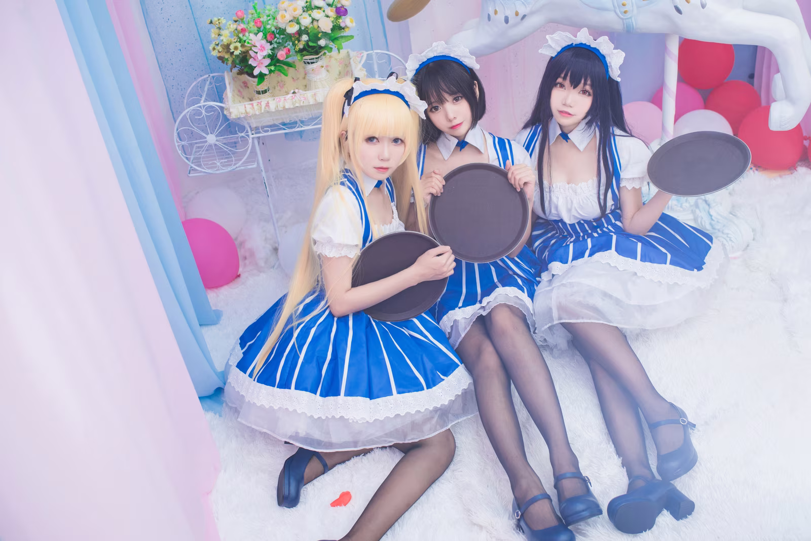 白金Saki 预览图 6 - 三个女仆 [21P]