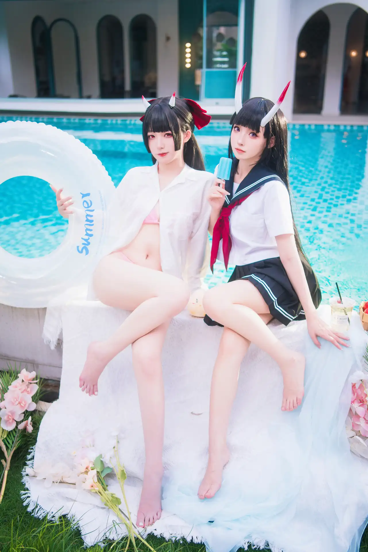 碧蓝航线 能代x酒匂泳装 (&封疆疆v) [43P]