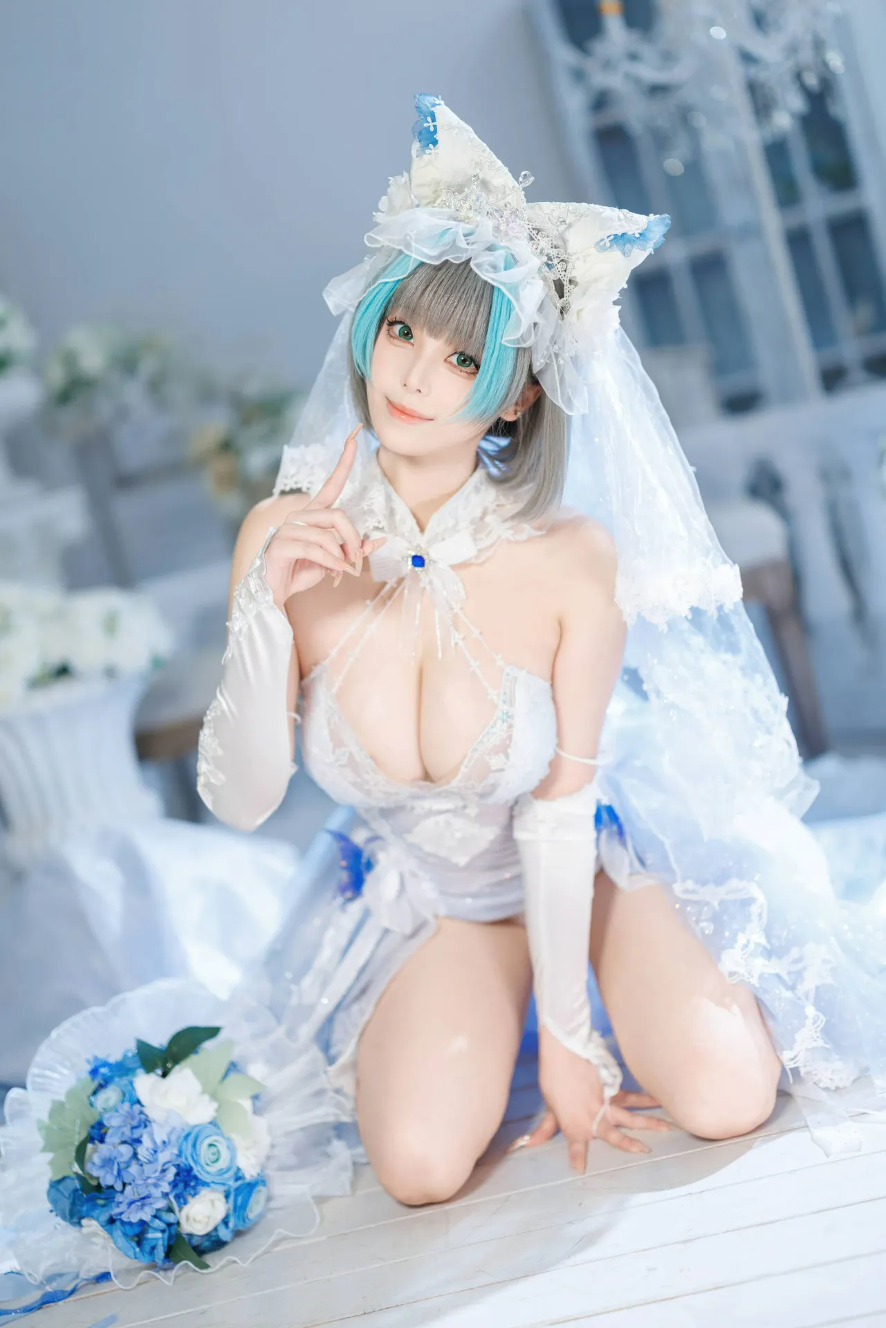 – 碧蓝航线 柴郡 花嫁 [134P 2V]